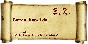 Beros Kandida névjegykártya